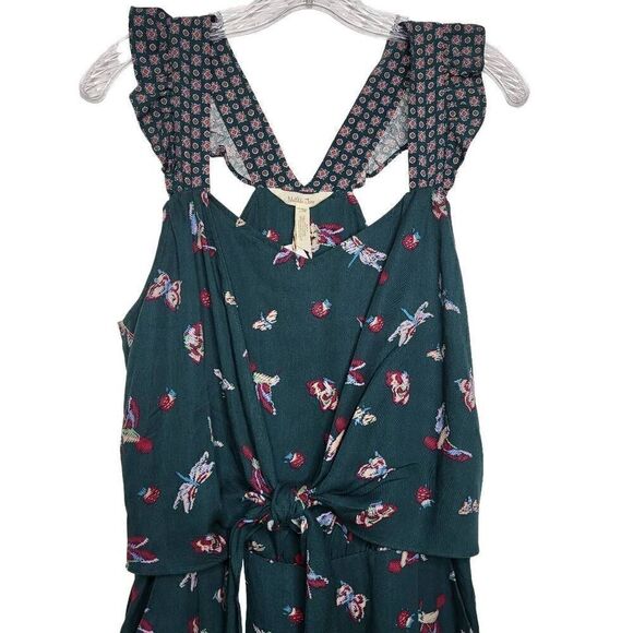 Matilda Jane Evergreen Dream Jumpsuit Romper Size Small Butterfly Birds - Picture 3 of 9